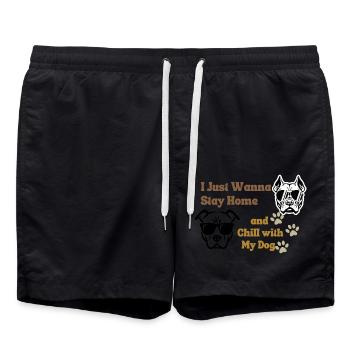 Wir lieben Hunde - Badeshorts - Schwarz - Vorne - AI Model Male 185 light (185cm)