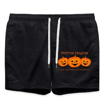 citrouilles citrouille d’Halloween - Short de bain - noir - Devant - AI Model Male 185 light (185cm)