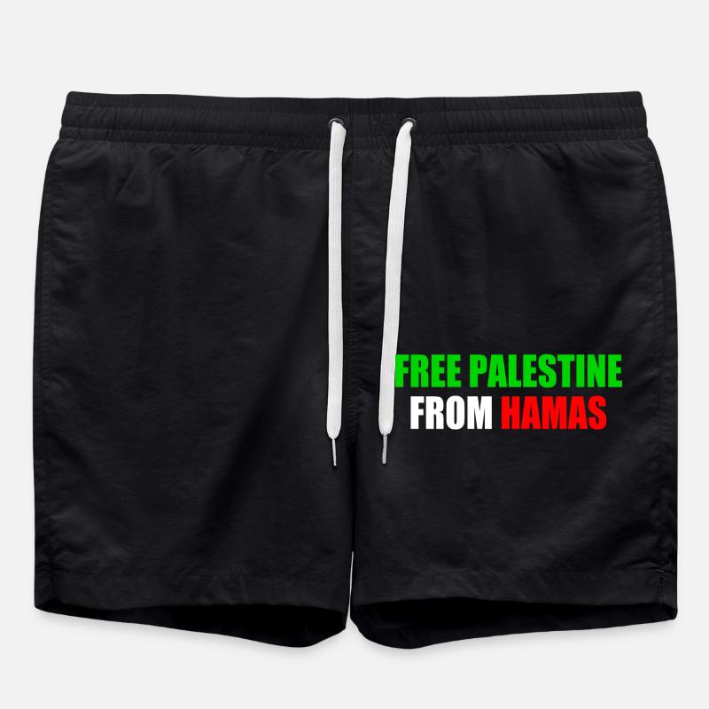 Free palestine - Swim Trunks - black