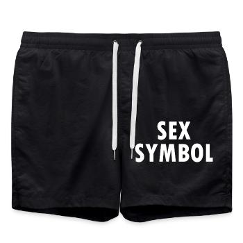 Sex symbol - Badeshorts - Schwarz - Vorne - AI Model Male 185 light (185cm)
