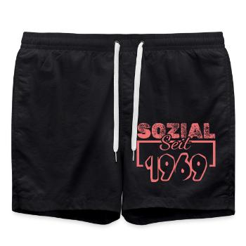 1969 - Swim Trunks - black - Front - AI Model Male 185 light (185cm)