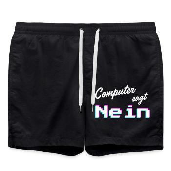 Computer says no | Computer says no - Swim Trunks - black - Front - AI Model Male 185 light (185cm)