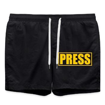 Presse presse - Short de bain - noir - Devant - AI Model Male 185 light (185cm)
