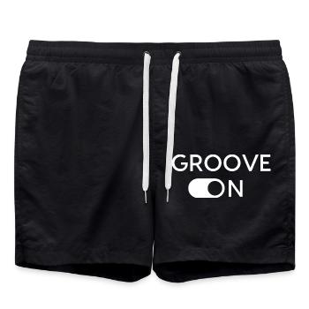 Groove On | Richtig fett grooven! - Badeshorts - Schwarz - Vorne - AI Model Male 185 light (185cm)