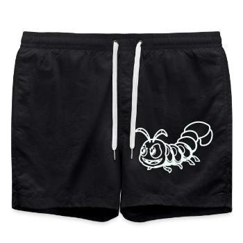 tausendfüßler comic - Badeshorts - Schwarz - Vorne - AI Model Male 185 light (185cm)
