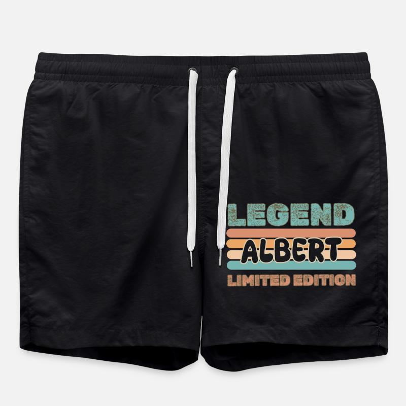 Vorname Albert - Badeshorts - Schwarz