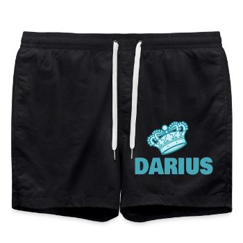 First name Darius - Swim Trunks - black - Front - AI Model Male 185 light (185cm)