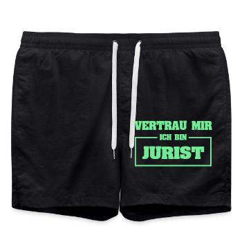 Geschenk für Jurist - Badeshorts - Schwarz - Vorne - AI Model Male 185 light (185cm)
