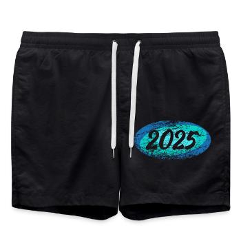 Retro 2025 - Swim Trunks - black - Front - AI Model Male 185 light (185cm)