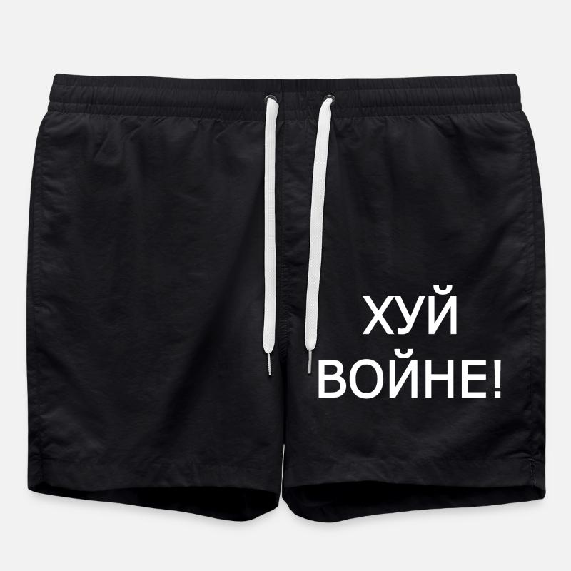 Хуй войне - xyñ boñhe - Short de bain - noir