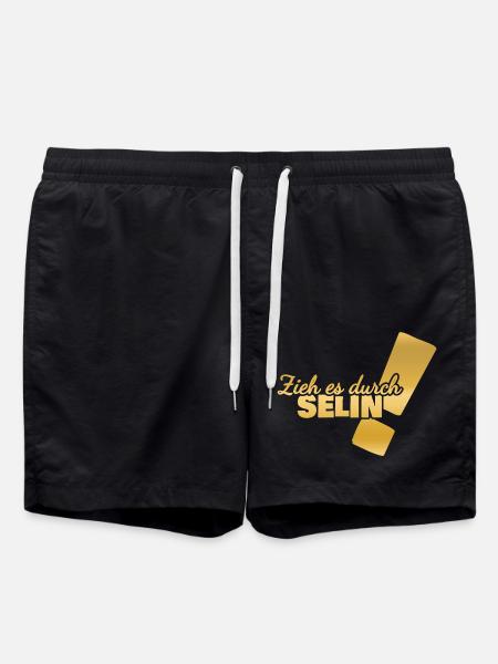 First name Selin - Swim Trunks - black