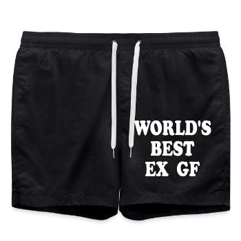 world's best ex gf - Badeshorts - Schwarz - Vorne - AI Model Male 185 light (185cm)