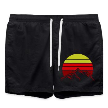 Montagnes Montagnes - Short de bain - noir - Devant - AI Model Male 185 light (185cm)