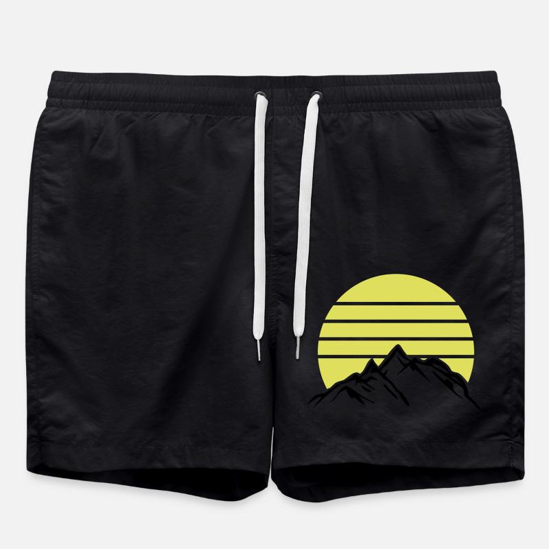 Mountains Mountains Mountains 1 - Swim Trunks - black