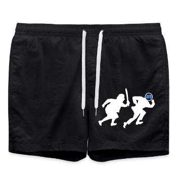 Omas gegen afd - Badeshorts - Schwarz - Vorne - AI Model Male 185 light (185cm)