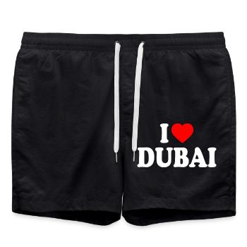I love Dubai - Short de bain - noir - Devant - AI Model Male 185 light (185cm)