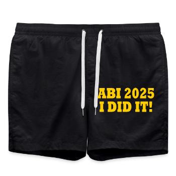 Abi 2025 i did it - Badeshorts - Schwarz - Vorne - AI Model Male 185 light (185cm)