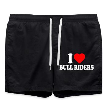 I love bull riders - Short de bain - noir - Devant - AI Model Male 185 light (185cm)