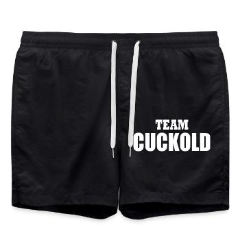 Team cuckold - Short de bain - noir - Devant - AI Model Male 185 light (185cm)