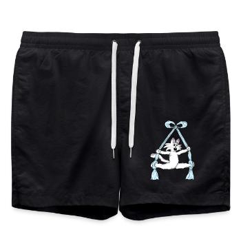 Aerial Cat Silks - Swim Trunks - black - Front - AI Model Male 185 light (185cm)