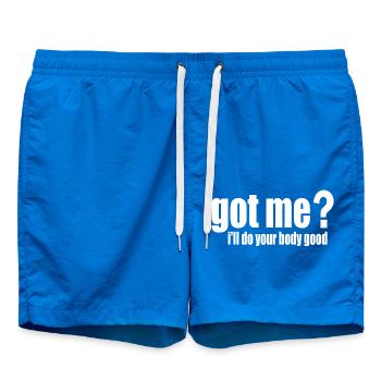 got me? i'll do your body good - Swim Trunks - cobalt blue - Front