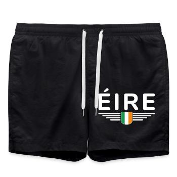 I Love Ireland Elegance Style Design T-Shirt - Swim Trunks - black - Front - AI Model Male 185 light (185cm)