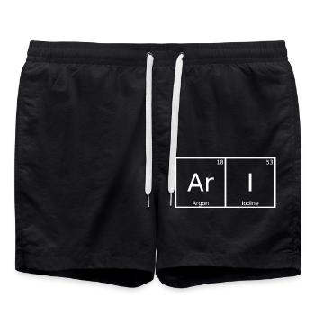 Ari Name Vorname Chemie Periodensystem Elemente - Badeshorts - Schwarz - Vorne - AI Model Male 185 light (185cm)