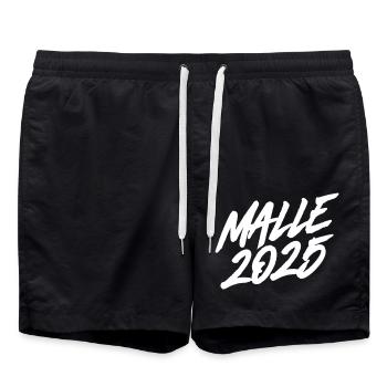 Malle 2025 Mallorca - Badeshorts - Schwarz - Vorne - AI Model Male 185 light (185cm)
