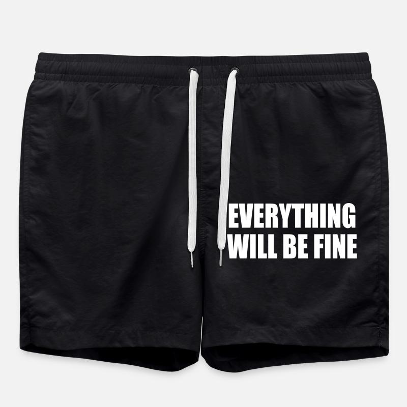 everything will be fine - Badeshorts - Schwarz