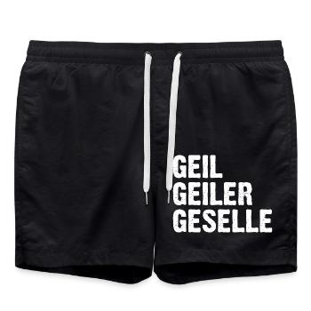 Geselle - Badeshorts - Schwarz - Vorne - AI Model Male 185 light (185cm)