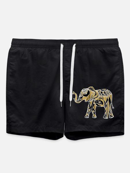 Elefant - Badeshorts - Schwarz