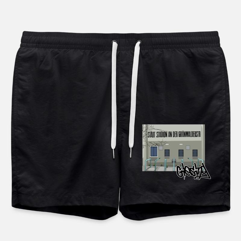 Giesing // Illustration - Swim Trunks - black