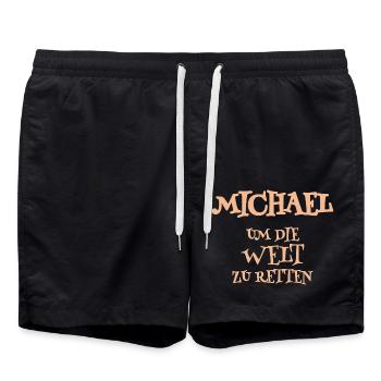 Michael en tant qu’assistant - Short de bain - noir - Devant - AI Model Male 185 light (185cm)