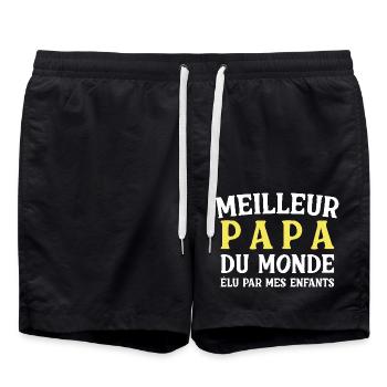 World's Best Dad, Father's Day Gift - Swim Trunks - black - Front - AI Model Male 185 light (185cm)