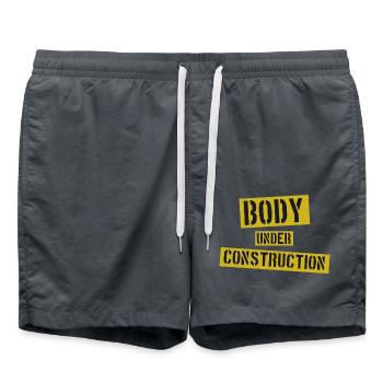Body under Construction - Badeshorts - Anthrazit - Vorne - AI Model Male 185 light (185cm)