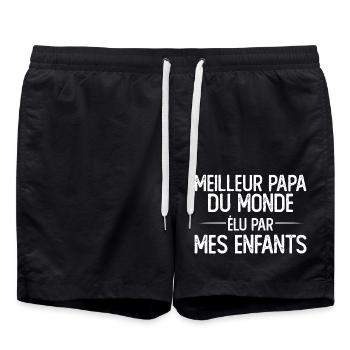 World's Best Dad, Father's Day Gift - Swim Trunks - black - Front - AI Model Male 185 light (185cm)