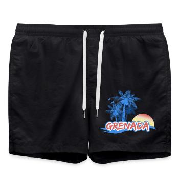 Plage Grenade - Short de bain - noir - Devant - AI Model Male 185 light (185cm)