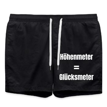 Hiking, mountaineering, skiing and mountain biking - Swim Trunks - black - Front - AI Model Male 185 light (185cm)