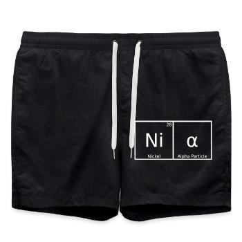 Nia Nom Prénom Chimie Tableau périodique Eléments - Short de bain - noir - Devant - AI Model Male 185 light (185cm)