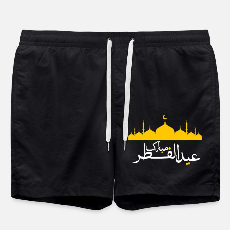 Islam Eid Mubarak - Swim Trunks - black