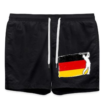 Golfers Germany Flag Golf - Swim Trunks - black - Front - AI Model Male 185 light (185cm)