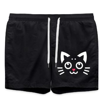 Kawaii Kätzchen, Haustiere - Badeshorts - Schwarz - Vorne - AI Model Male 185 light (185cm)