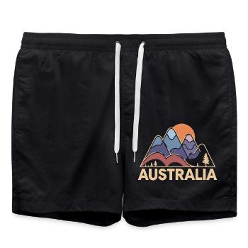 australie australie résumé montagnes cadeau - Short de bain - noir - Devant - AI Model Male 185 light (185cm)