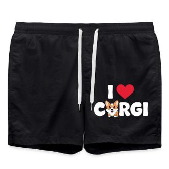 corgi - Short de bain - noir - Devant - AI Model Male 185 light (185cm)