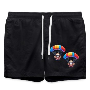 Parachute paresseux 2 - Short de bain - noir - Devant - AI Model Male 185 light (185cm)