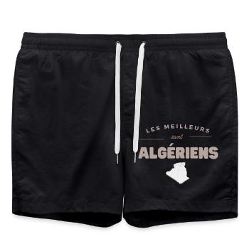 Les meilleurs sont Algériens - Short de bain - noir - Devant - AI Model Male 185 light (185cm)