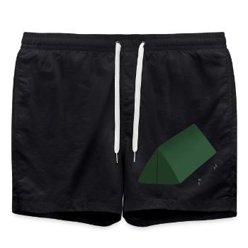 Tente Verte - Short de bain - noir - Devant - AI Model Male 185 light (185cm)