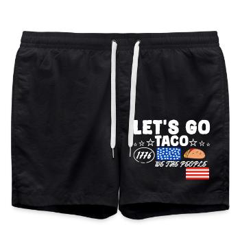 Lass uns taco gehen - Badeshorts - Schwarz - Vorne - AI Model Male 185 light (185cm)