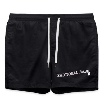 Emotional Babe - Swim Trunks - black - Front - AI Model Male 185 light (185cm)