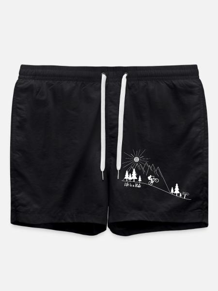 mtb Mountainbike Mountainbiker Fahrrad - Badeshorts - Schwarz